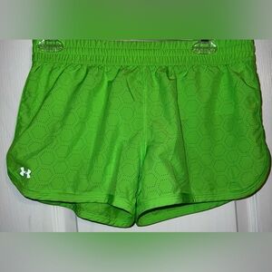 Under Armour Neon Green Running Shorts Women’s Small Athletic Workout Gym